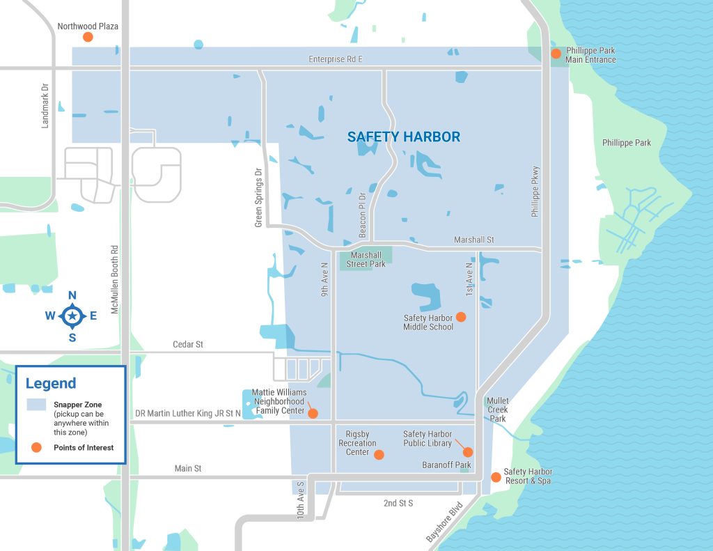 Snapper zone map Safety Harbor